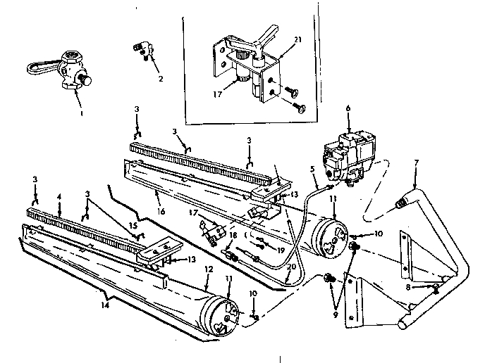 Kenmore 8676442 gas burners and manifold diagram