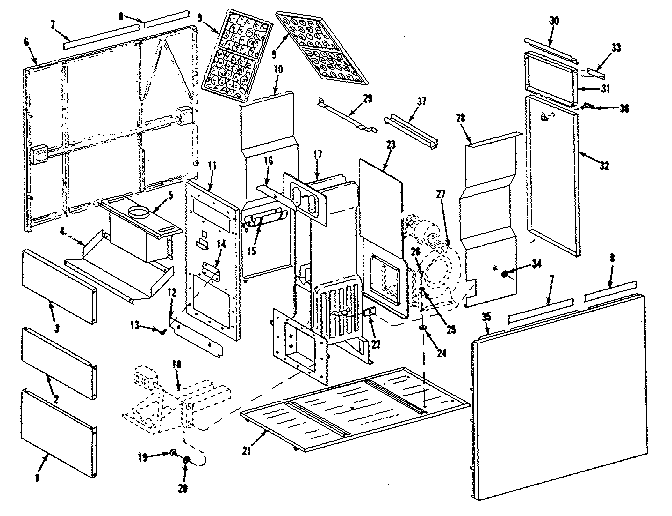 Kenmore 8676442 furnace assemblies - all models diagram