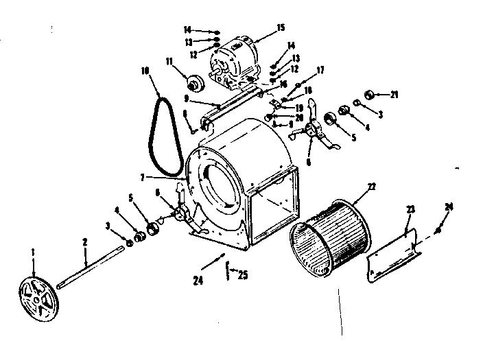 Kenmore 86764451 h-q blower assembly diagram