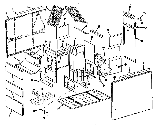 Kenmore 86764451 furnace assemblies diagram
