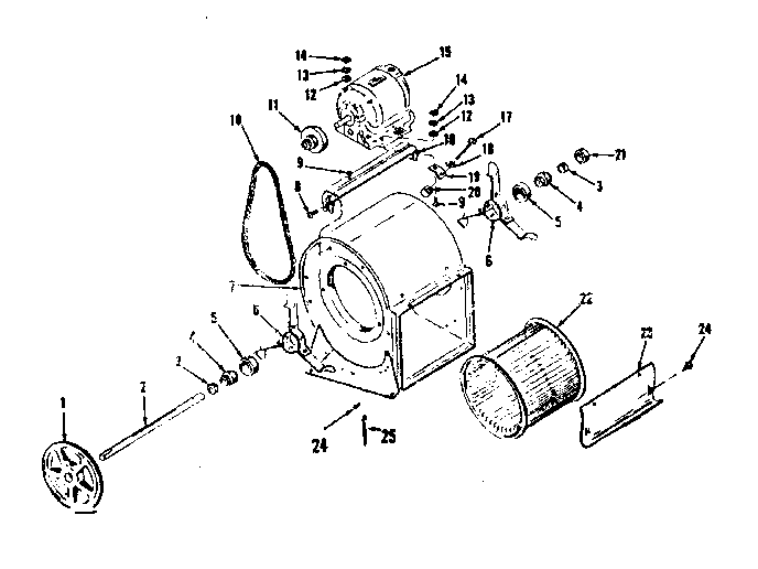 Kenmore 8676453 h-q blower assembly diagram
