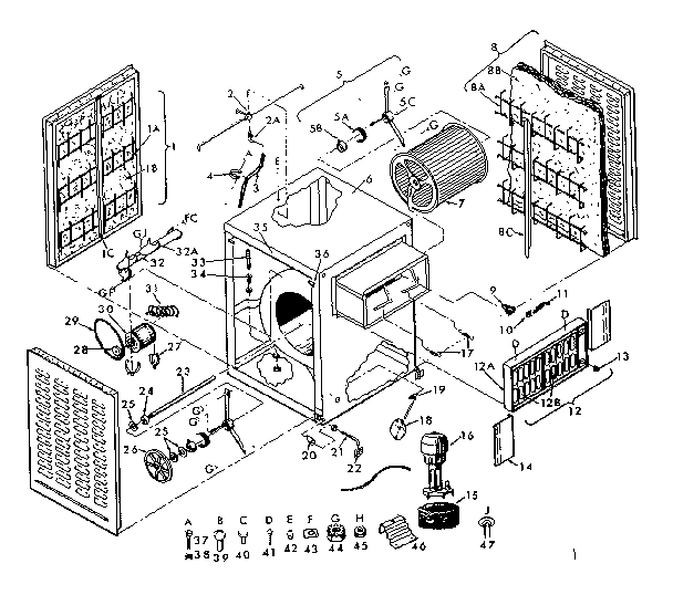 Kenmore 56561701 functional replacement parts diagram