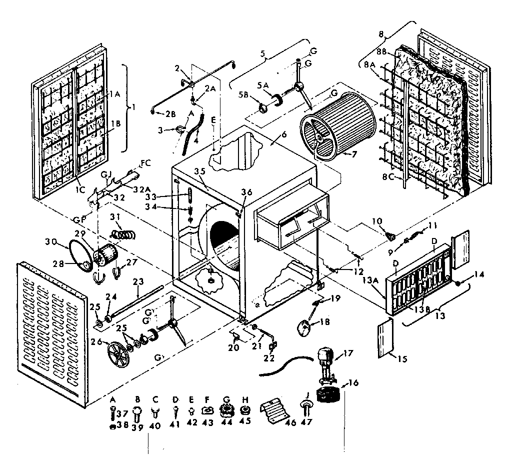 Kenmore 56561712 functional replacement parts diagram