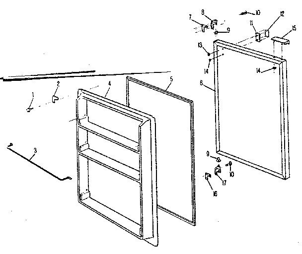 Kenmore 757625020 door diagram