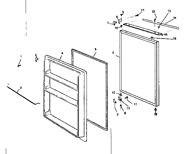 Kenmore 757629020 door diagram