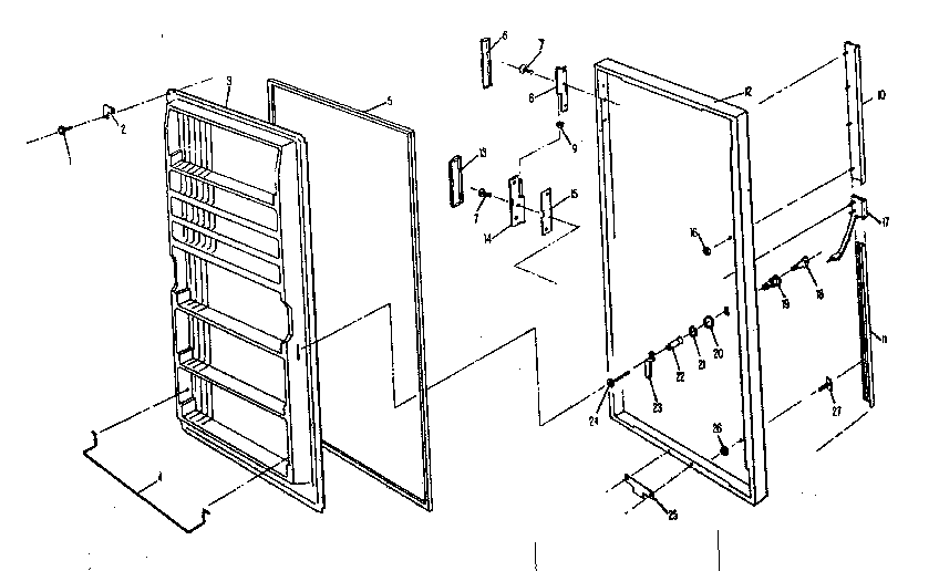 Kenmore 7576435300 door diagram