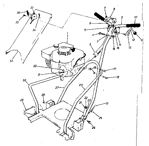 Craftsman 24788100 throttle control assembly diagram