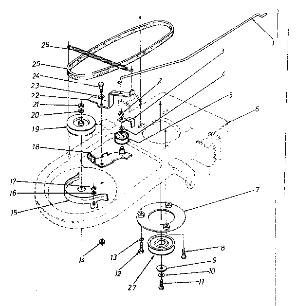 Craftsman 24788100 pulley assembly diagram