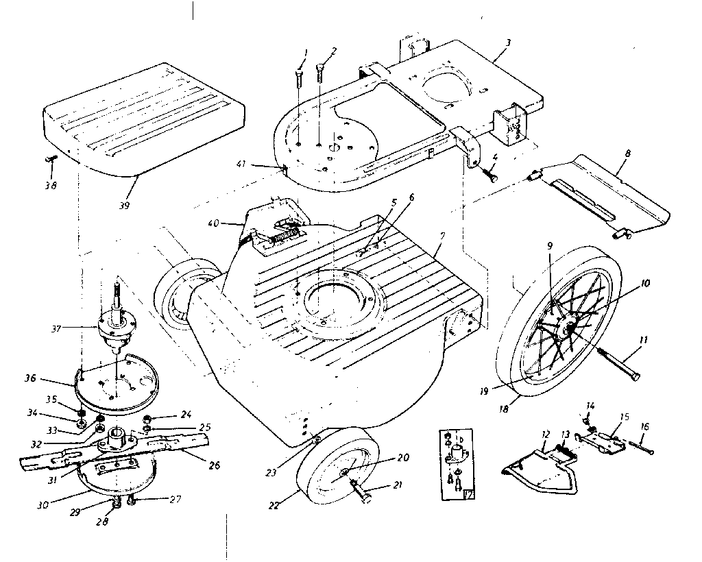 Craftsman 24788100 mower deck diagram