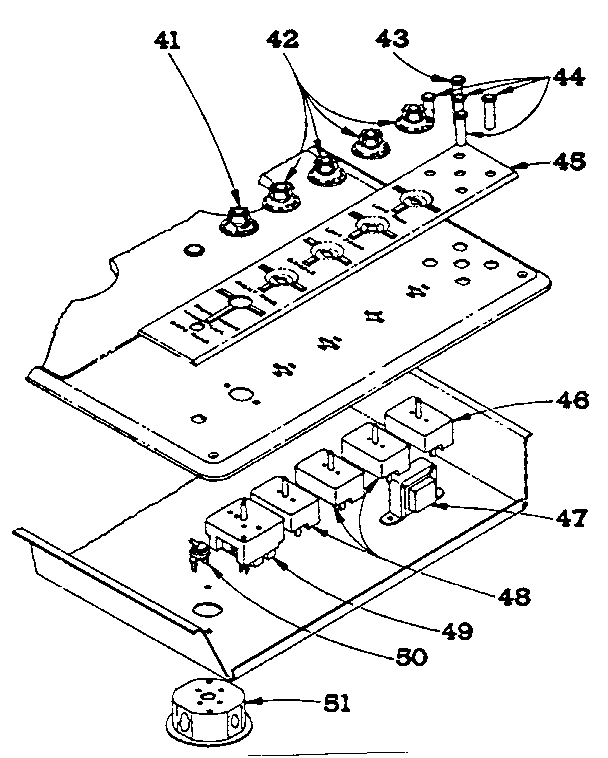 Kenmore 10140580 switch section diagram
