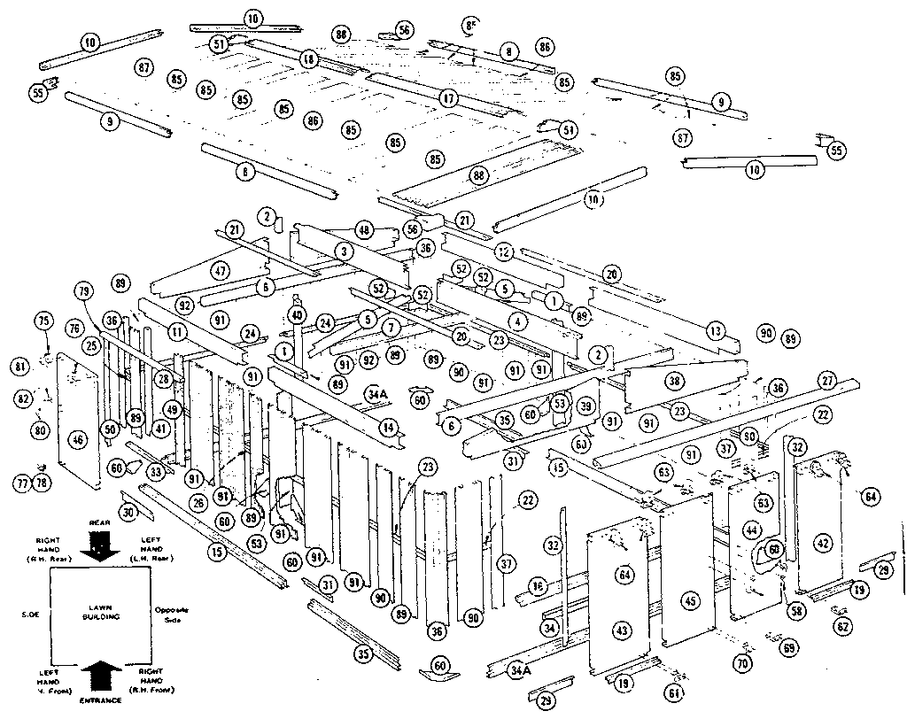 Sears 69660026 replacement parts diagram