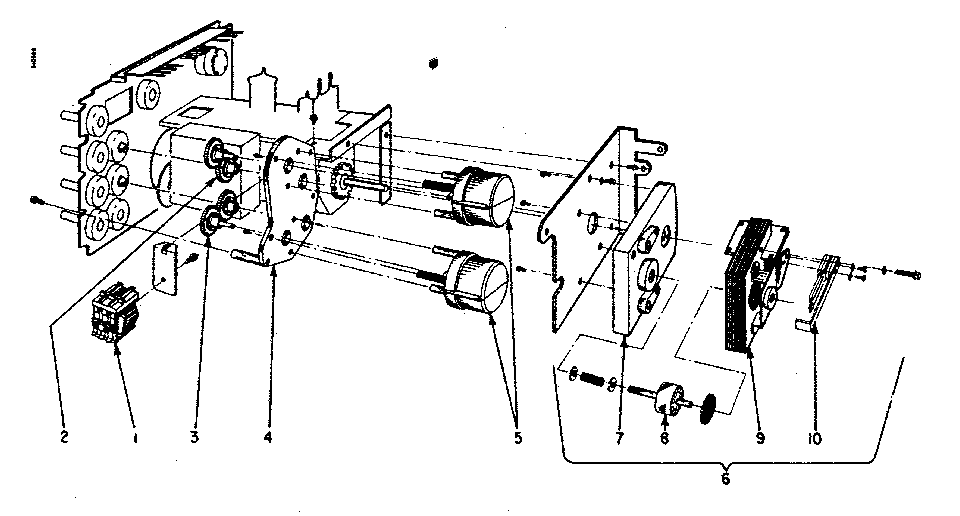 LXI 52843176000 control and tuner motor parts list diagram