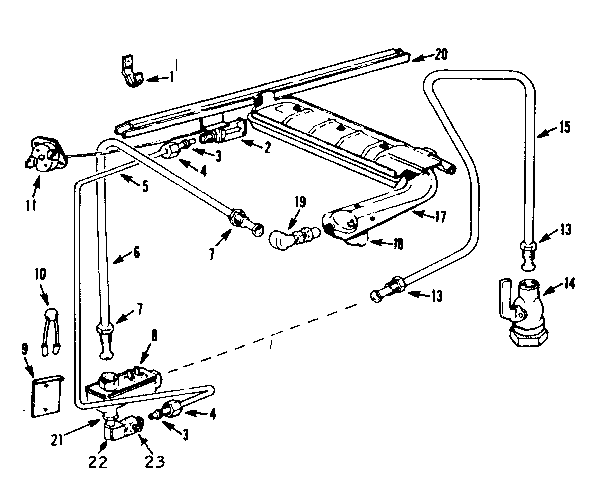 Kenmore 1033246700 burner section diagram