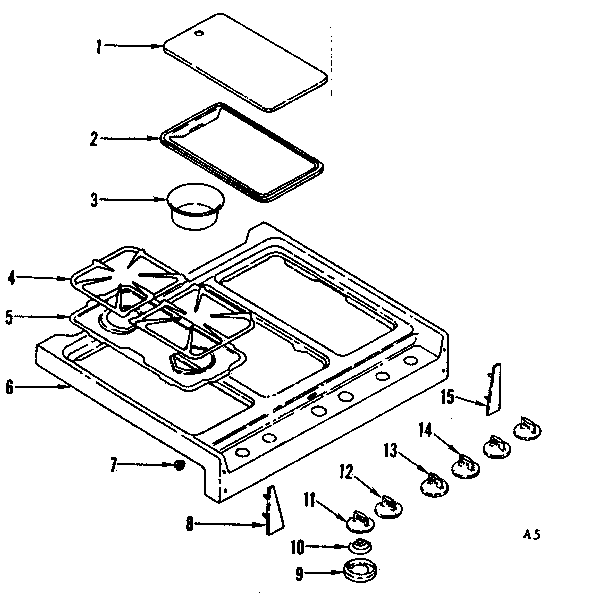 Kenmore 1197686860 main top section diagram