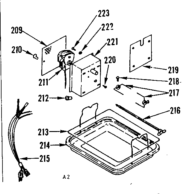 Kenmore 1197686860 optional rotisserie kit diagram