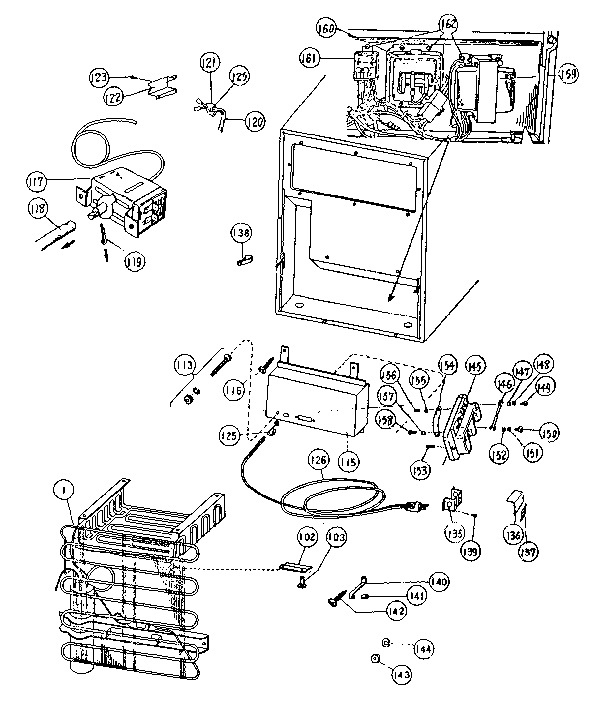 Norcold DE-250 mechanism chassis diagram