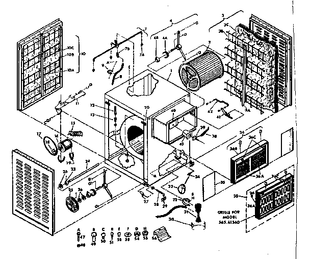 Kenmore 56561781 functional replacement parts diagram
