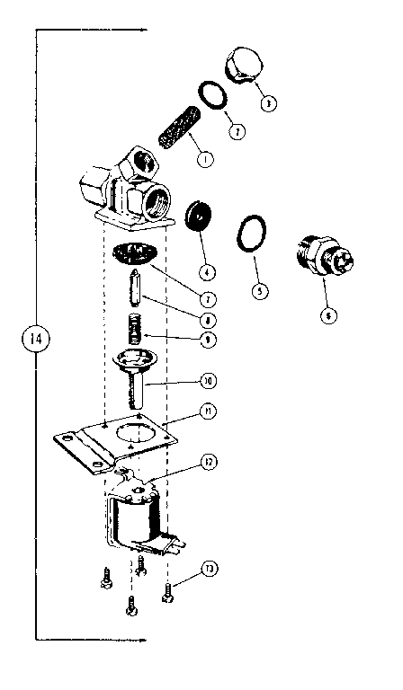 Kenmore 58764090 water inlet valve diagram