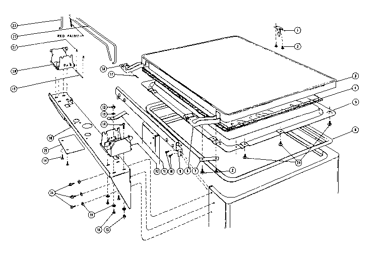 Kenmore 58765510 lid & hinge details diagram