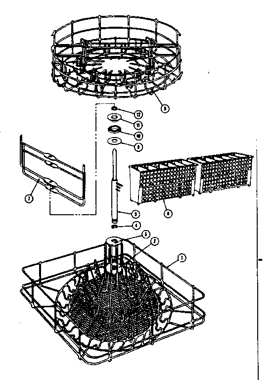 Kenmore 58765510 rack assemblies diagram
