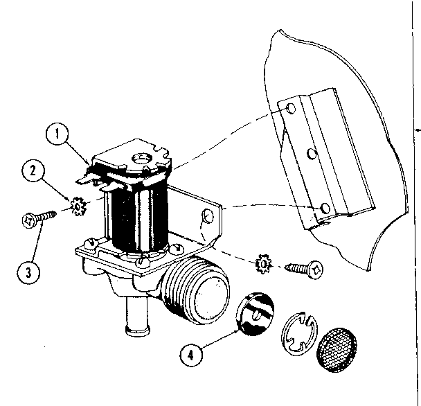 Kenmore 58765510 water inlet valve assembly diagram
