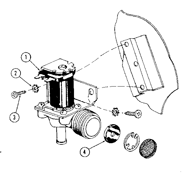 Kenmore 58765500 water inlet valve assembly diagram