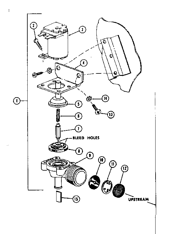 Sears 58764450 803773 water inlet valve assembly diagram
