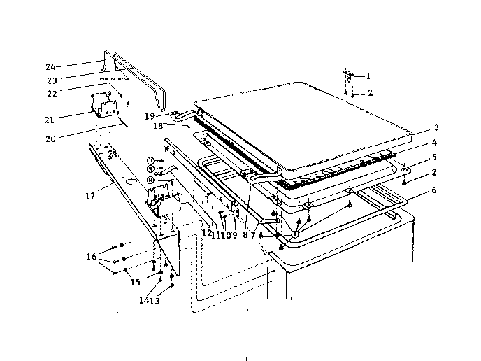 Sears 58764450 lid and hinge details diagram