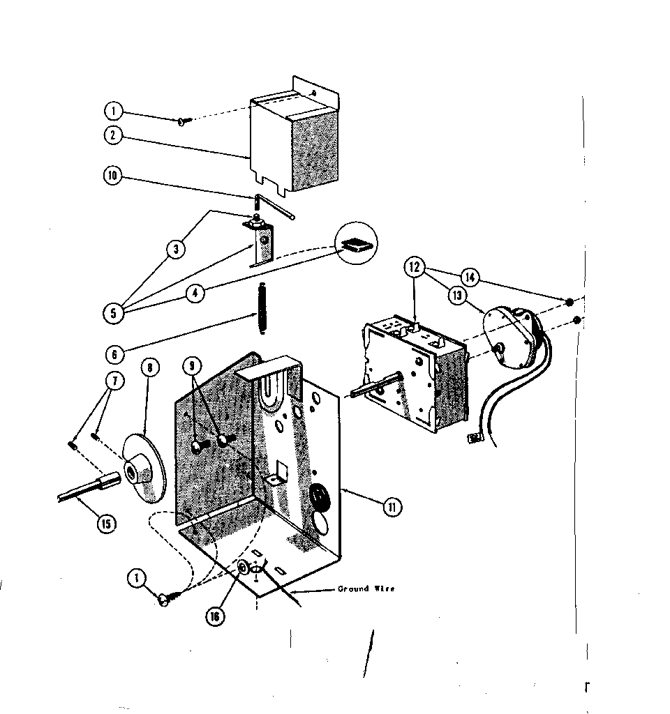 Kenmore 58764700 timer and bracket assembly diagram