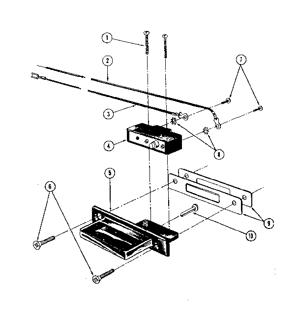 Kenmore 58764730 switch & strike assembly diagram