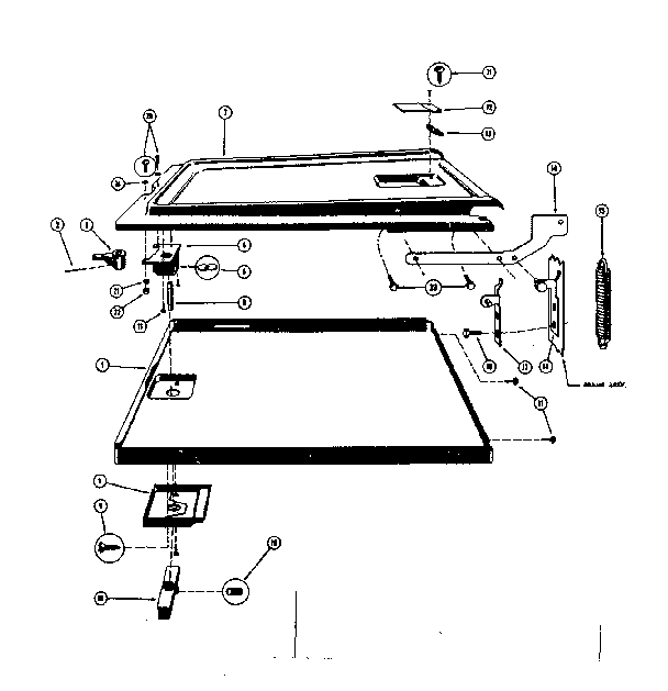 Kenmore 58764730 dishwasher door assembly diagram
