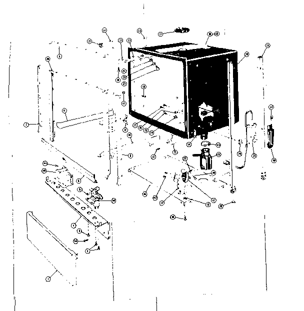 Kenmore 58764820 frame and tub details diagram