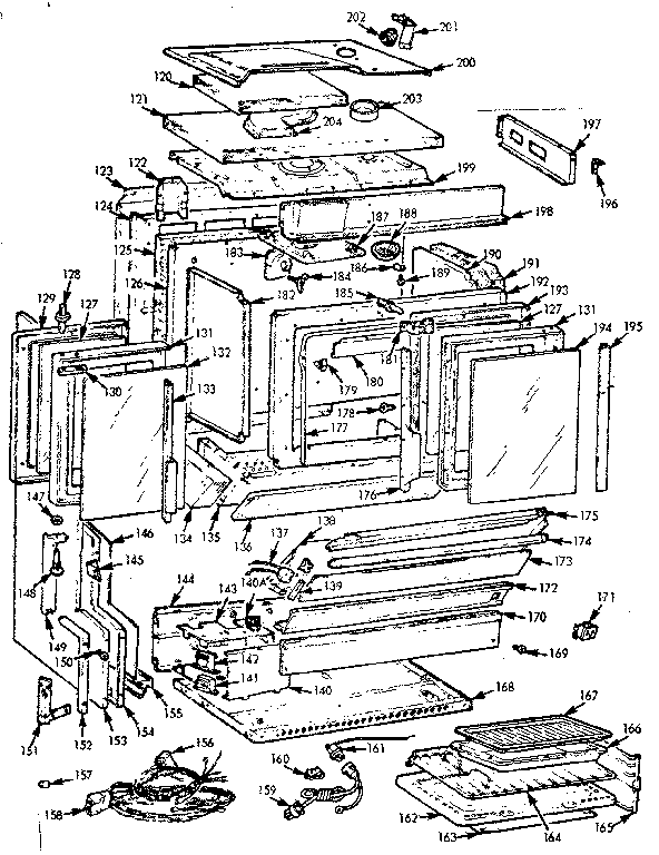 Kenmore 1037805404 body section diagram