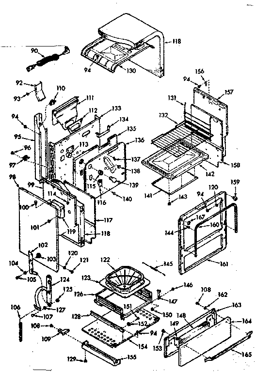 Kenmore 1037747140 lower body section diagram