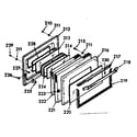 Kenmore 1037747120 oven door section diagram