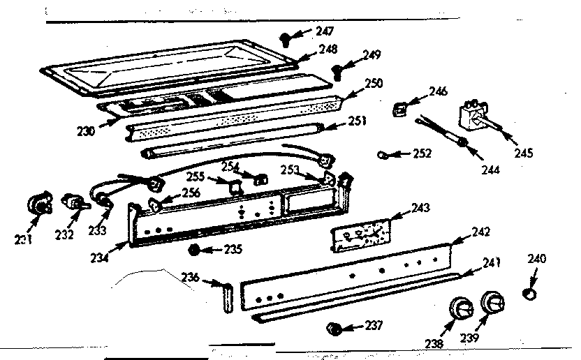 Kenmore 1037845400 control panel diagram