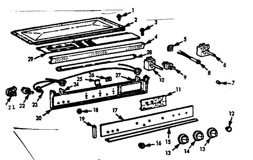 Kenmore 1037885904 control section diagram