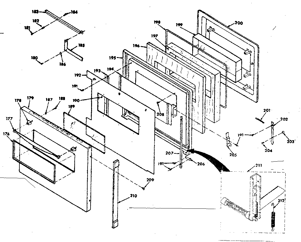 Kenmore 8504277200 upper porcelain door diagram