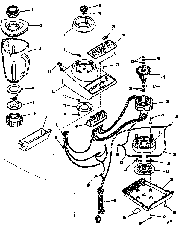 Kenmore 400829300 replacement parts diagram