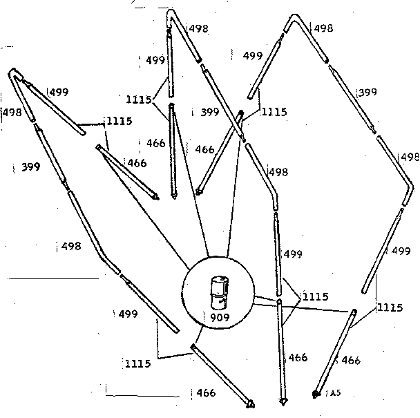 Sears 308770110 frame assembly diagram
