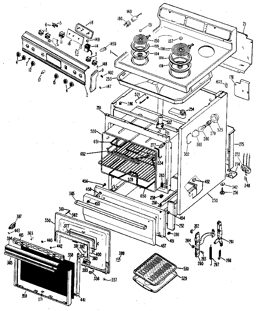 Kenmore 363JBS26GJ3 body section diagram