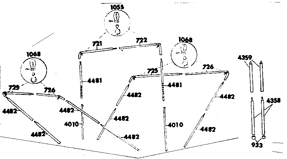 Sears 308771490 frame assembly diagram