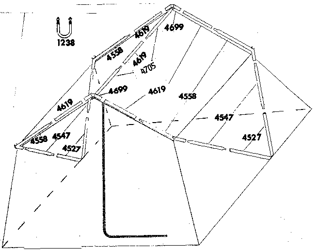 Sears 308771750 frame assembly diagram