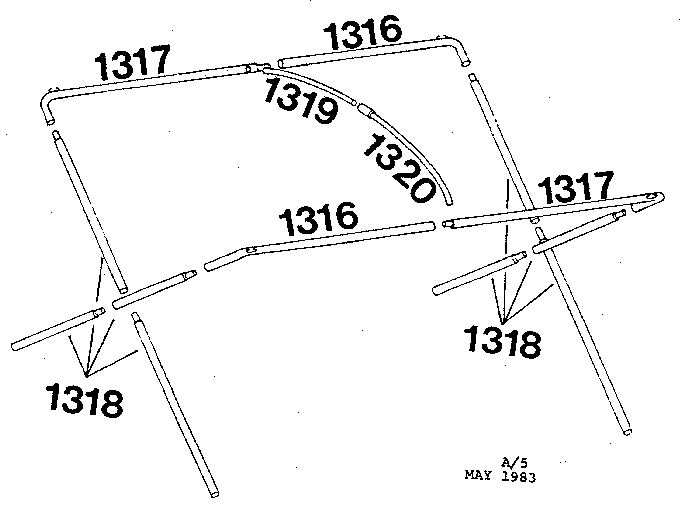 Sears 308774190 frame assembly diagram