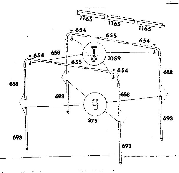 Sears 308786183 frame assembly diagram