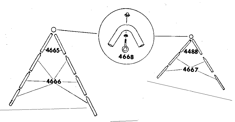 Sears 4008607966 frame assembly diagram
