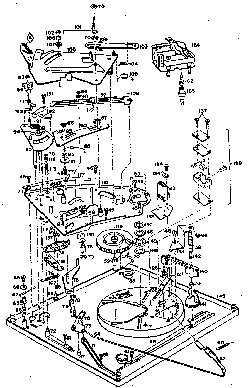 LXI 25794241300 record changer bottom view diagram