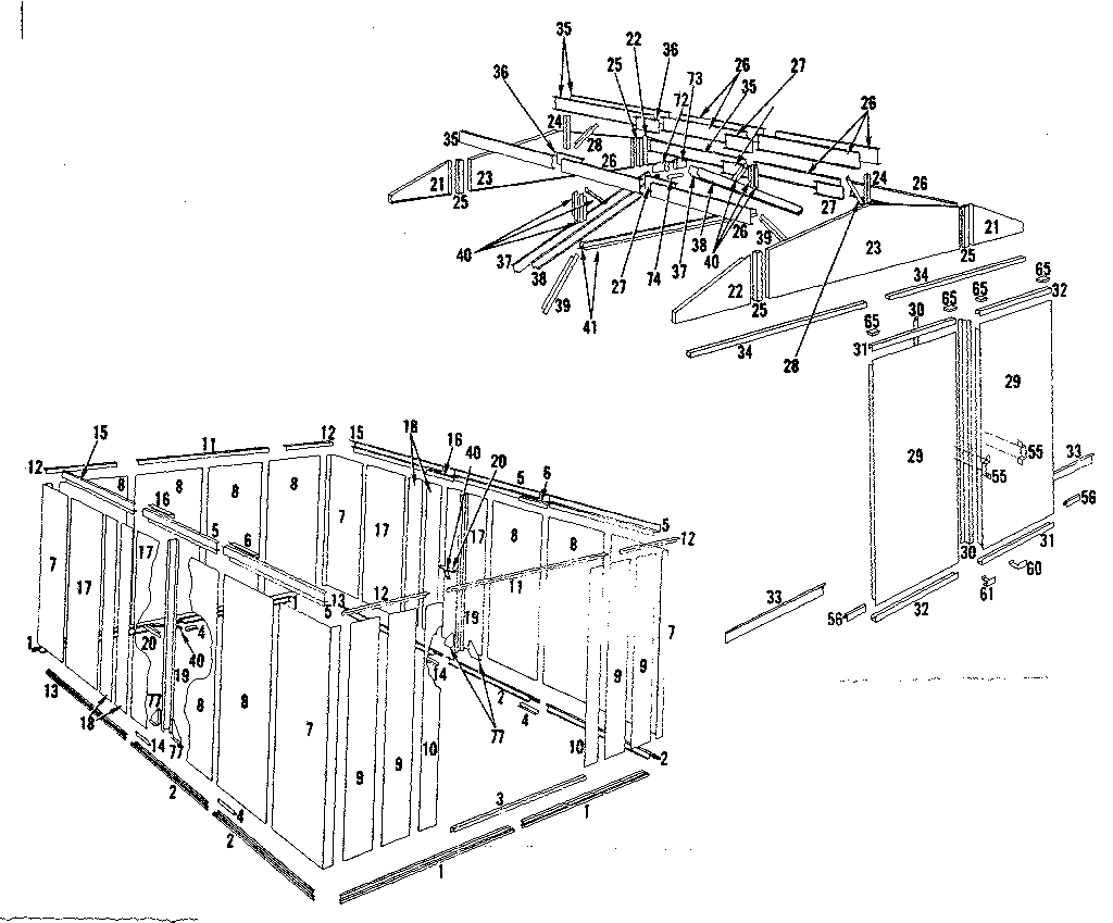 Sears 69660838 replacement parts diagram