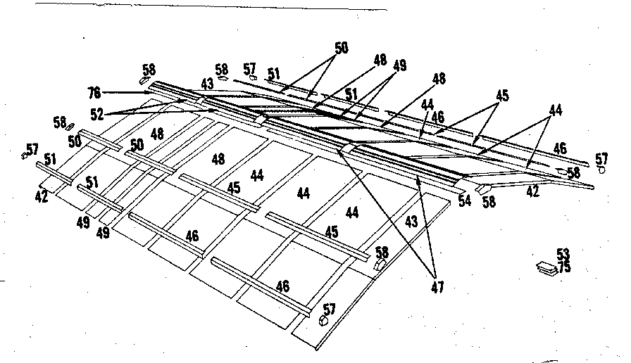 Sears 69660838 roof assembly diagram