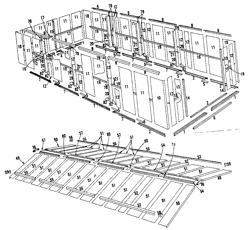 Sears 69660849 replacement parts diagram